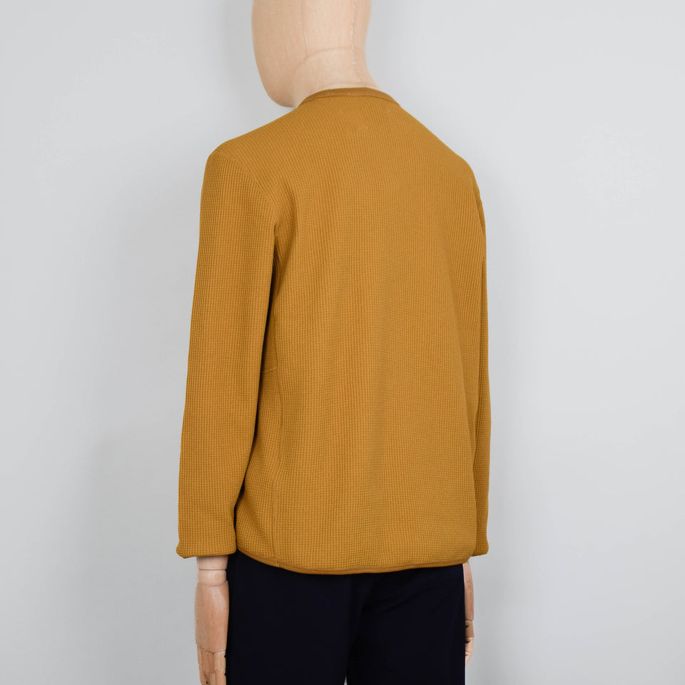 Snow Peak Dry Waffle Long Sleeve T-Shirt - Mustard