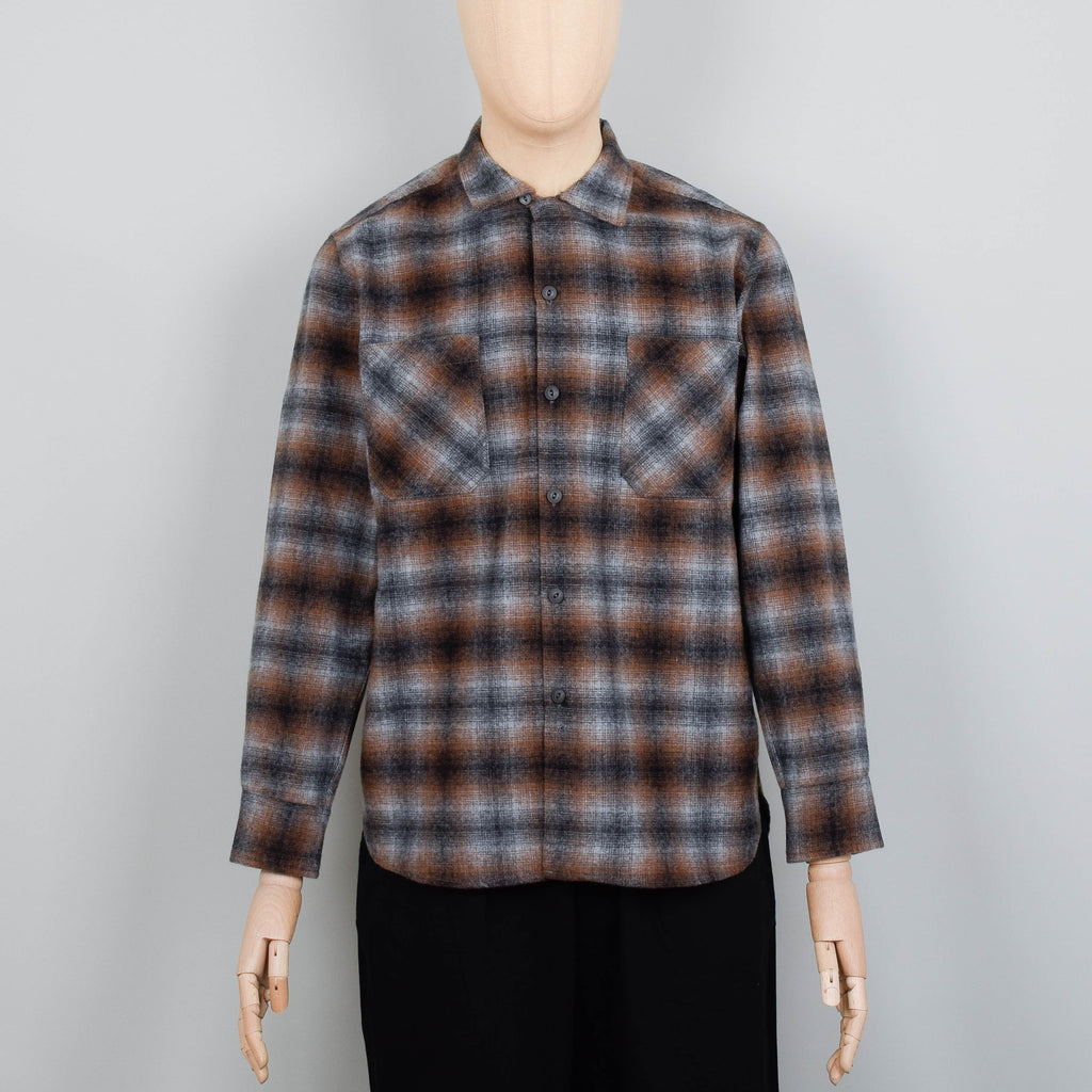 Universal Works Wool Mix Flannel Work Shirt - Brown Check – Liquor