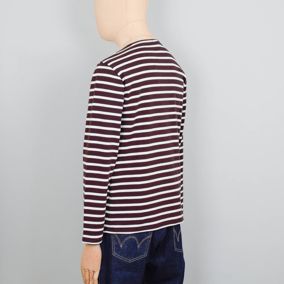 Armor Lux Breton T.Shirt LS Heritage - Acajou Fonce / Nature