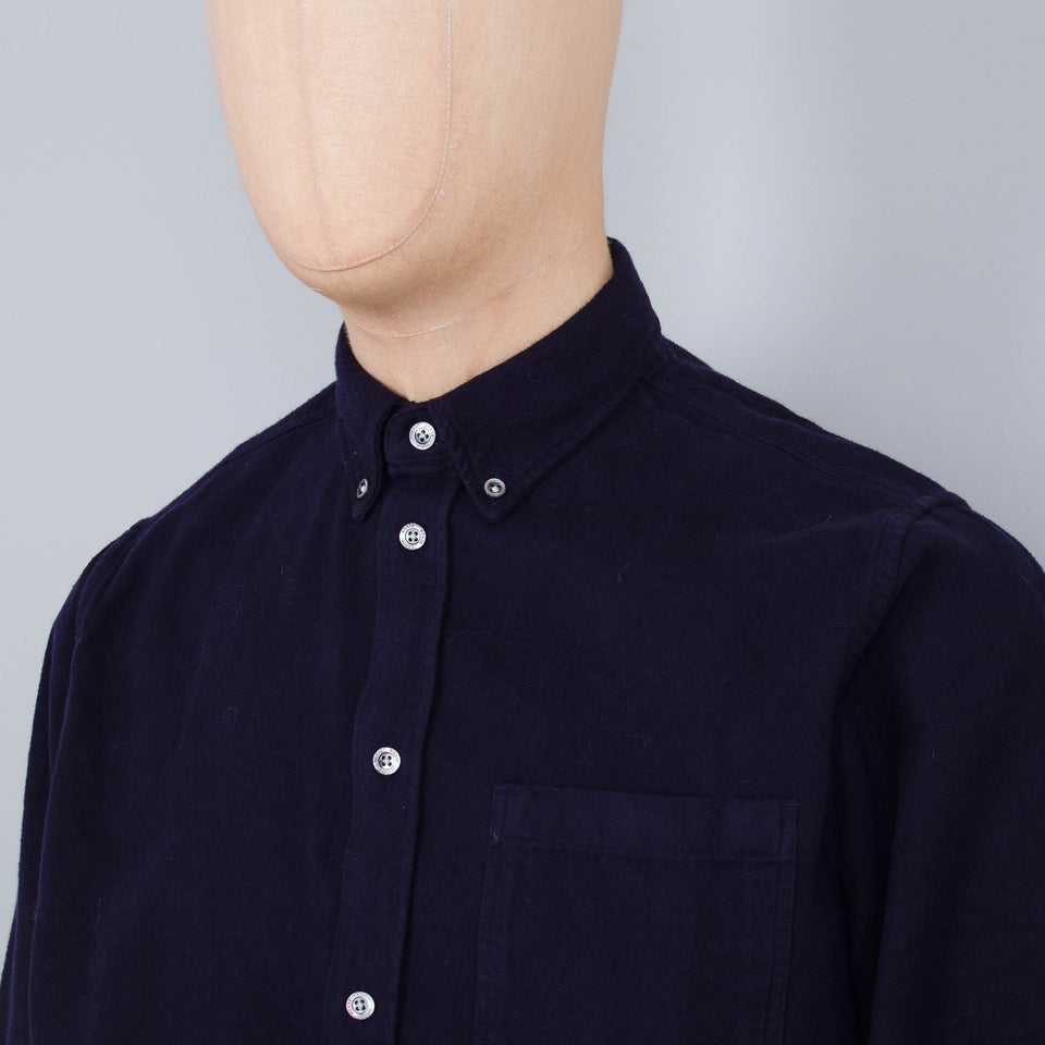Norse Projects Anton Brushed Flannel - Dark Navy