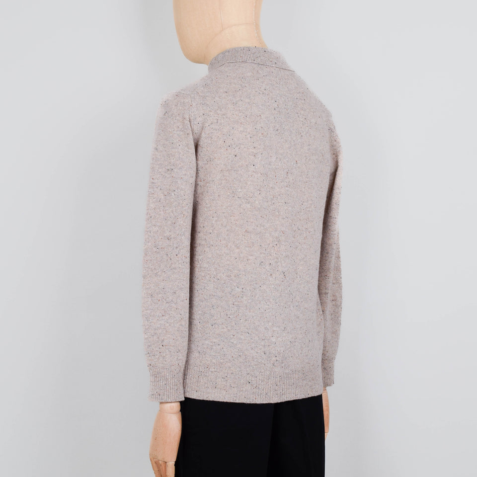 Beams Plus Knit Polo Nep 9G - Beige