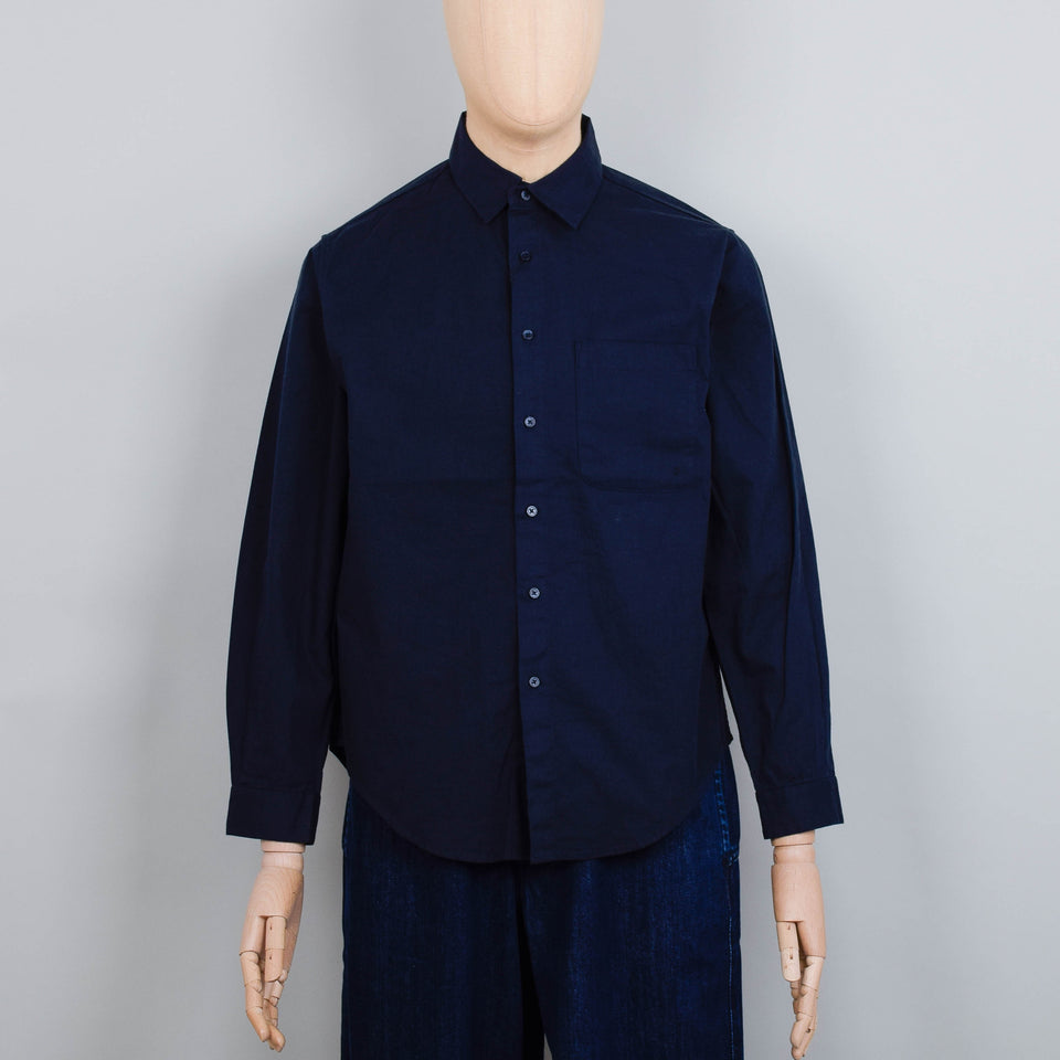 Snow Peak Cotton Poplin Shirt - Navy