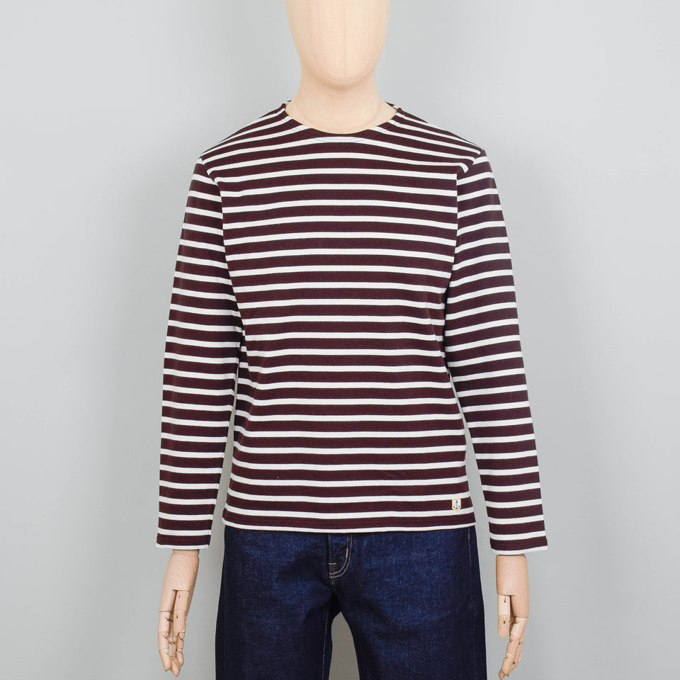 Armor Lux Breton T.Shirt LS Heritage - Acajou Fonce / Nature