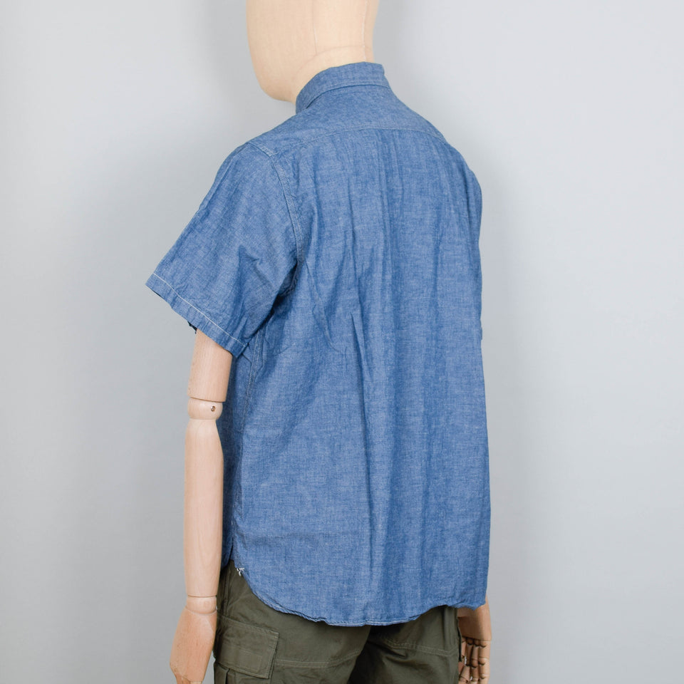 Orslow Short Sleeve Chambray Work Shirt - Chambray