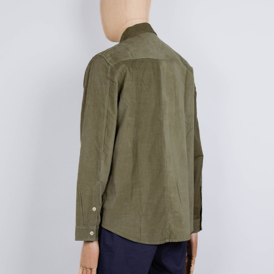 Folk Direction Babycord Shirt - Olive