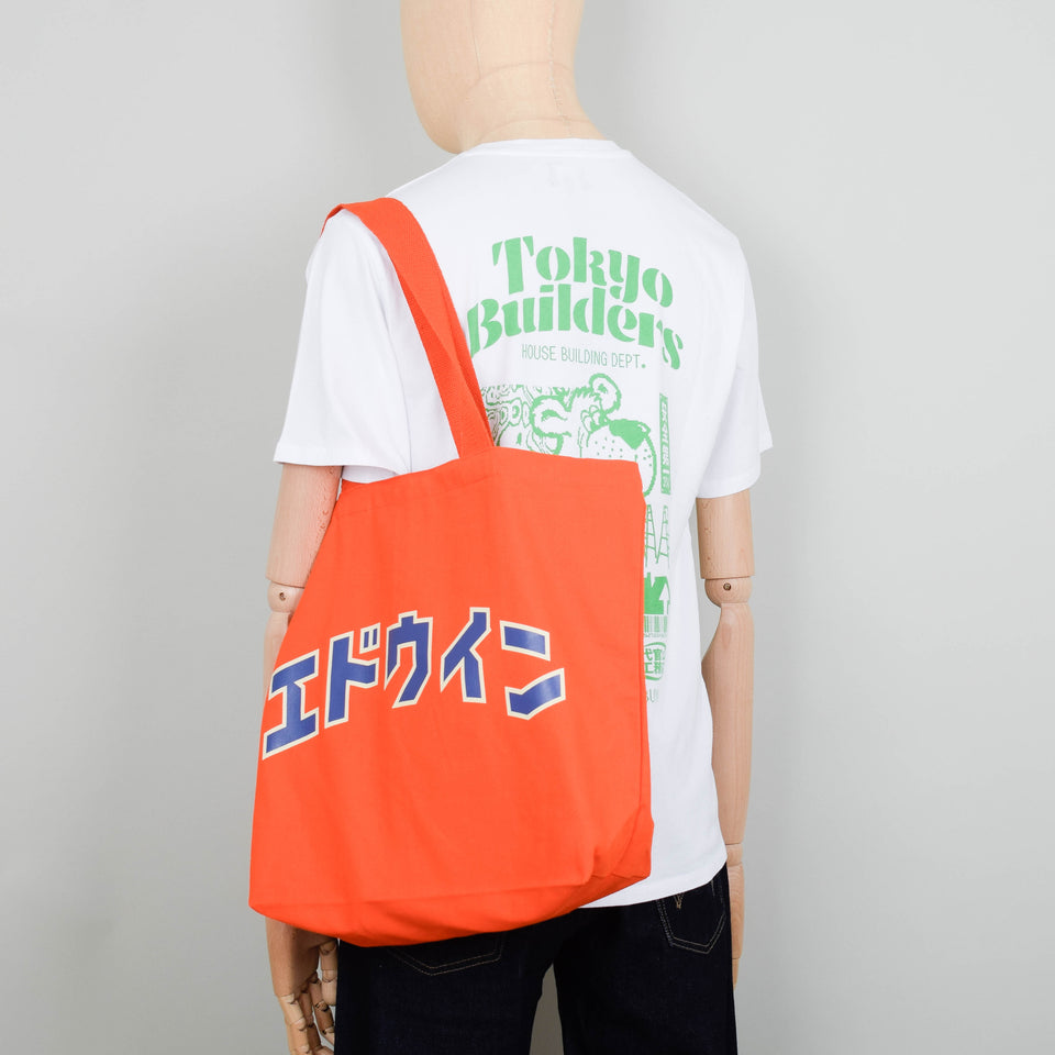 Edwin Katakana Retro Tote Bag Shopper - Red