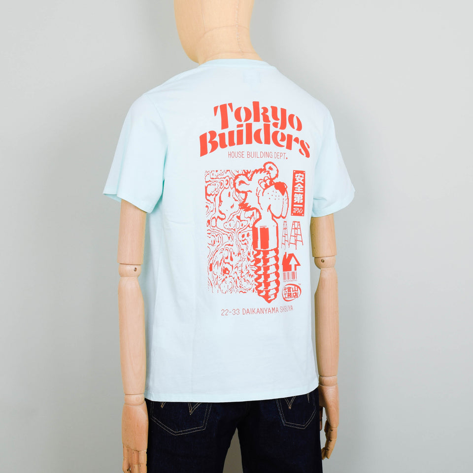 Edwin Tokyo Builders T-Shirt - Bleached Aqua