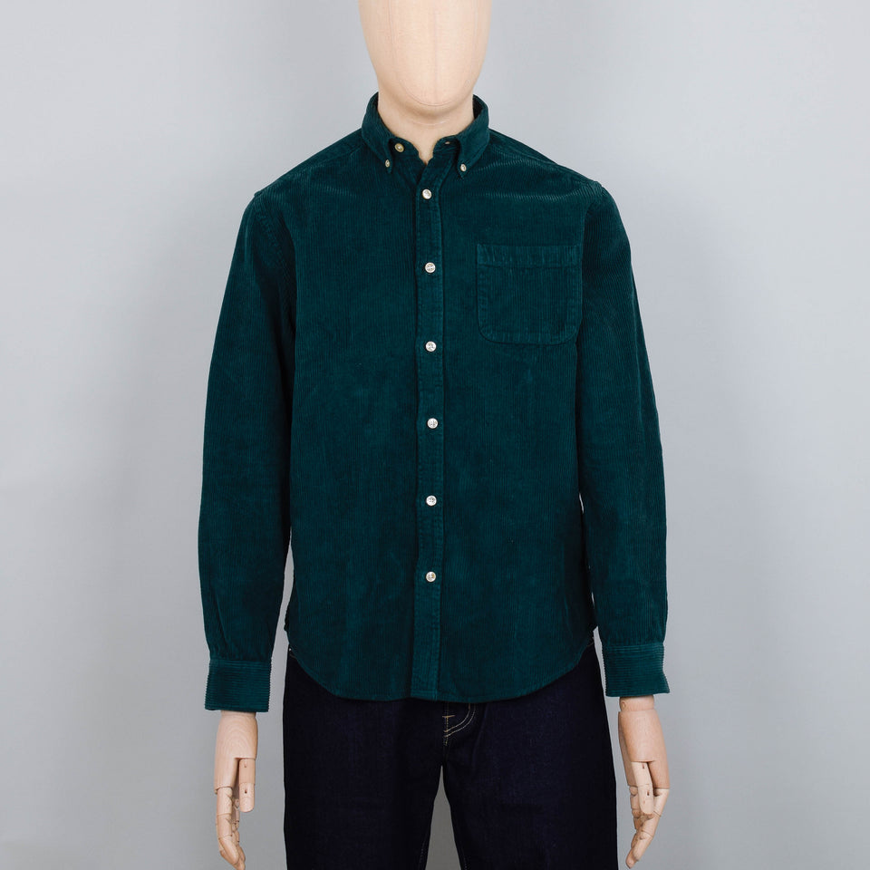 Portuguese Flannel Lobo Cord Shirt - Green