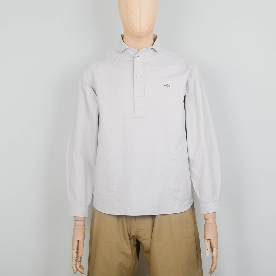 Danton Round Collar P.O Shirt L/S - Oyster