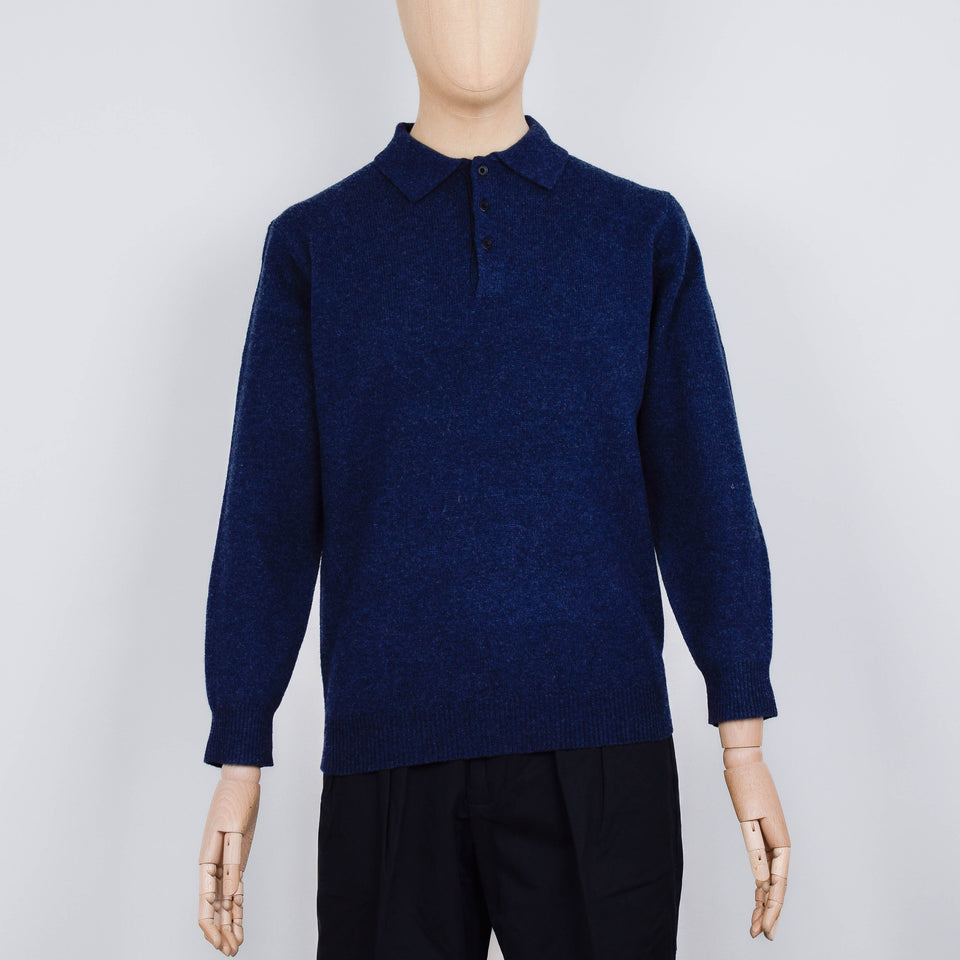 Beams Plus Knit Polo 9G - Navy