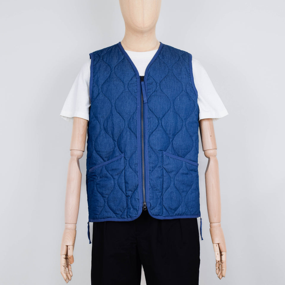 Taion Military V Neck Down Vest 001 -  Indigo Denim