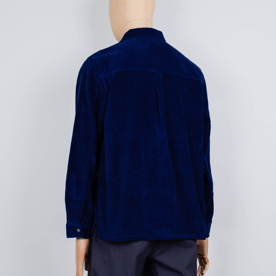 Folk Patch Shirt - Rich Navy Chunky Cord