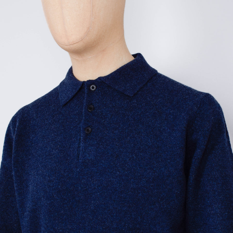 Beams Plus Knit Polo 9G - Navy