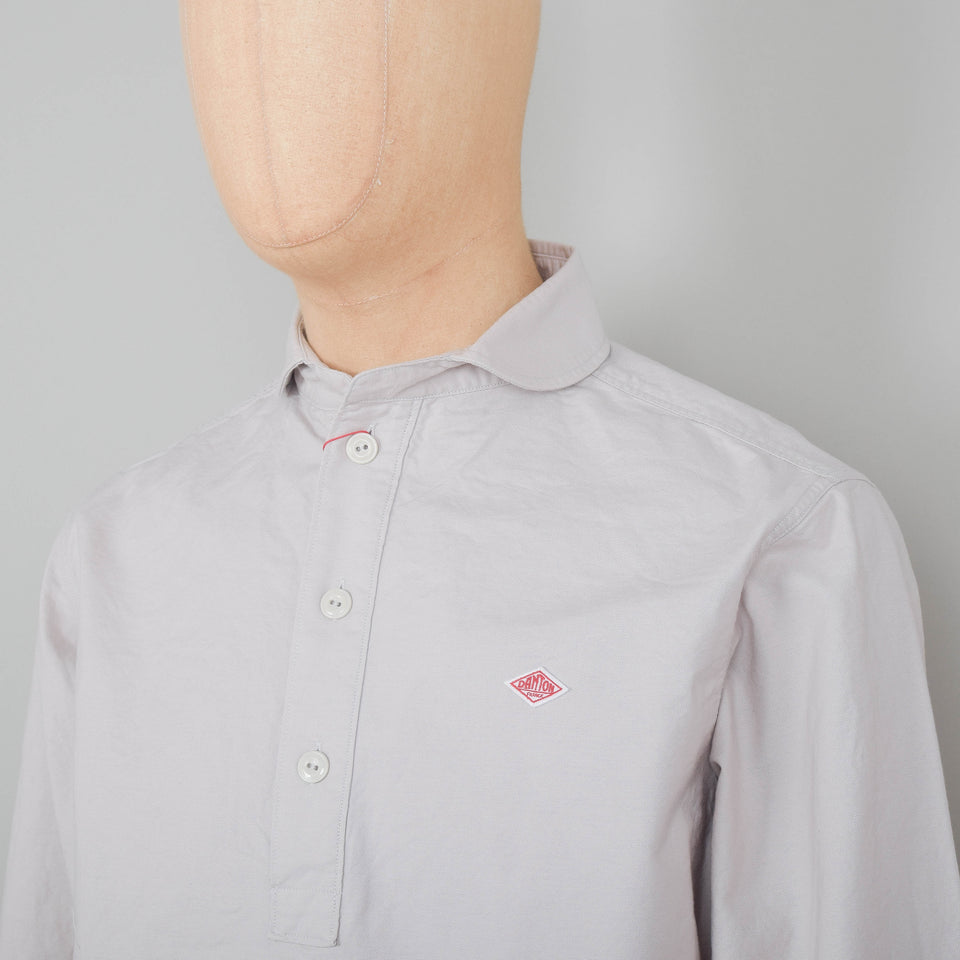 Danton Round Collar P.O Shirt L/S - Oyster