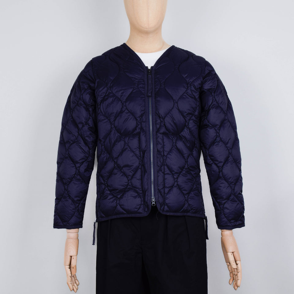 Taion 101 Military Zip V-Neck Down Jacket - D.Navy