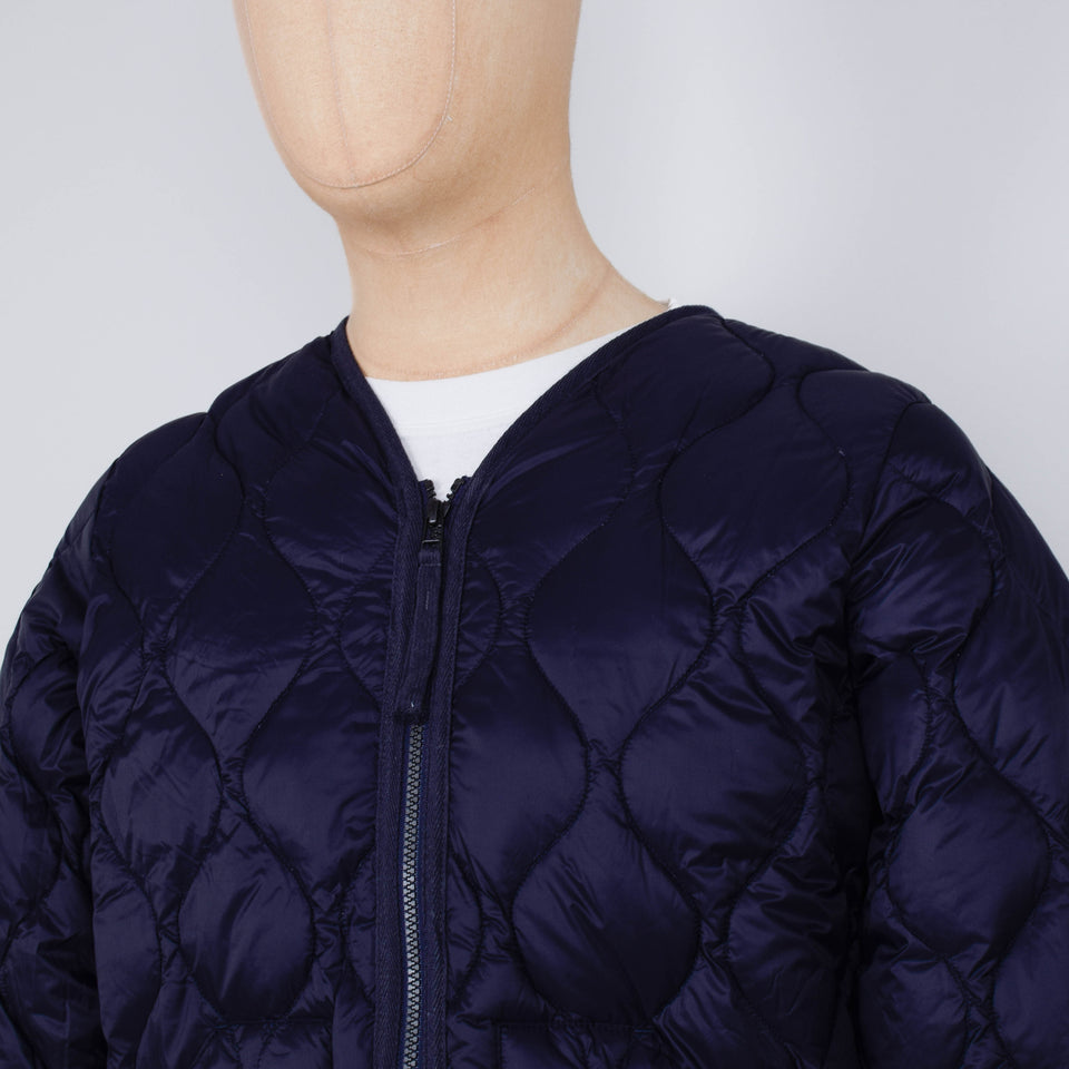 Taion 101 Military Zip V-Neck Down Jacket - D.Navy