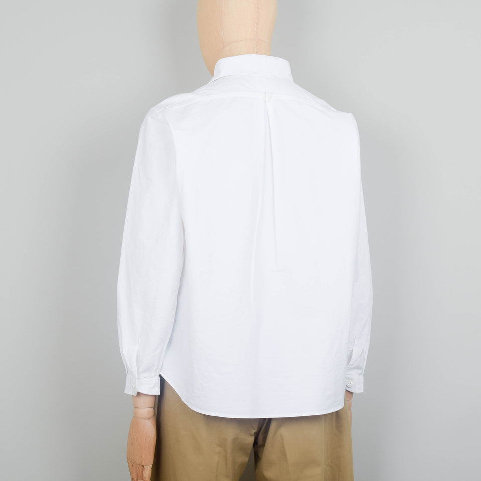 Danton Round Collar P.O Shirt L/S - White