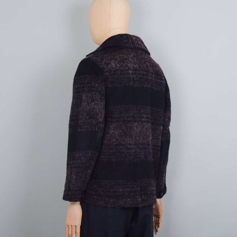 Universal Works Alpaca Peacoat - Brown / Black