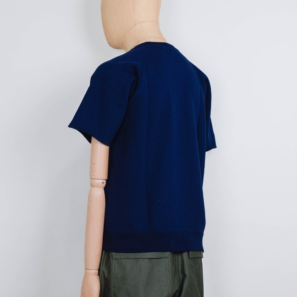 Beams Plus Sweat Short Sleeve Cut-Off - Navy