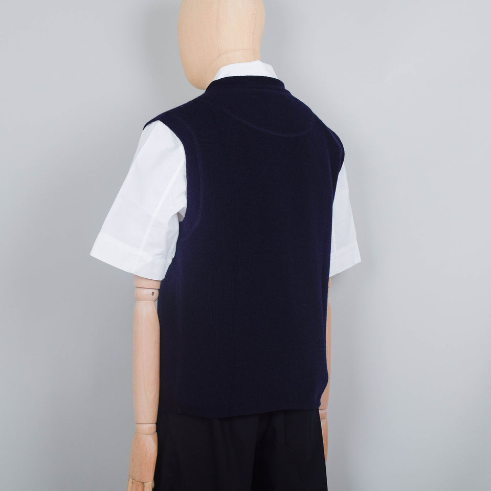 MHL Crew Neck Slipover Utility Wool - Dark Navy