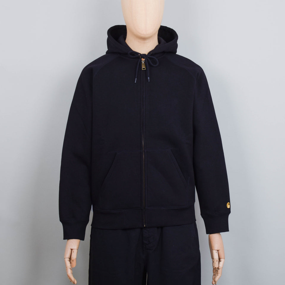 Carhartt WIP Hooded Chase Sweat Jacket - Black/Gold
