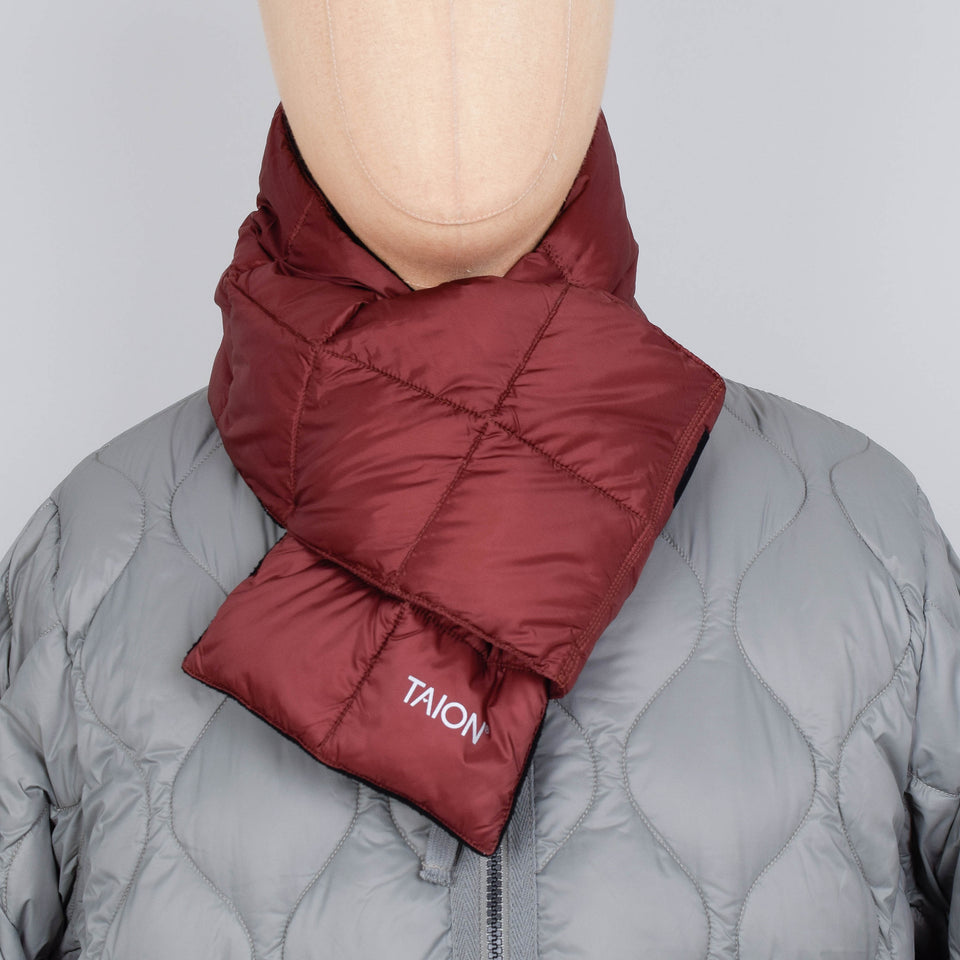 Taion Down Scarf - Red Brown