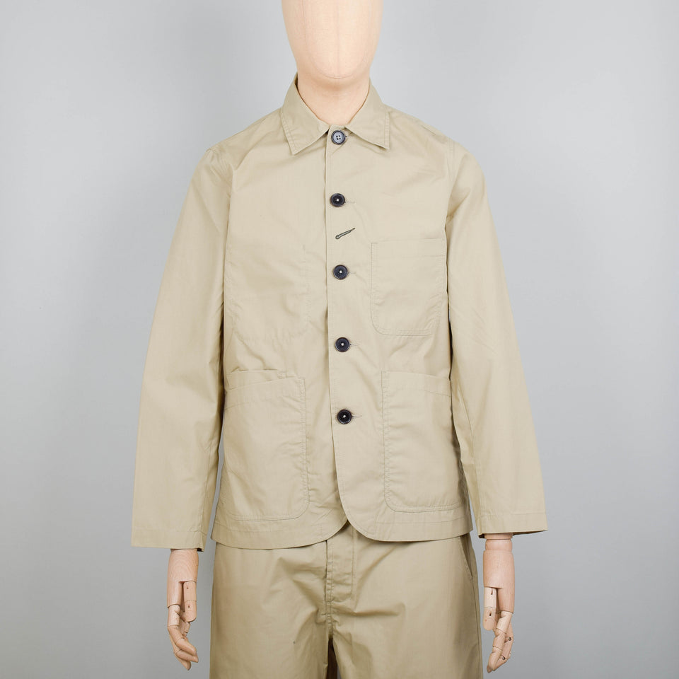 Universal Works Recycled Poly Tech Bakers Chore Jacket  - Sand