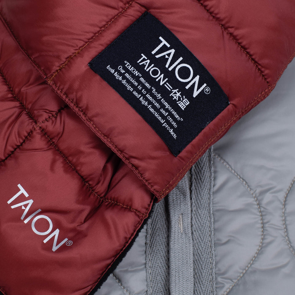 Taion Down Scarf - Red Brown