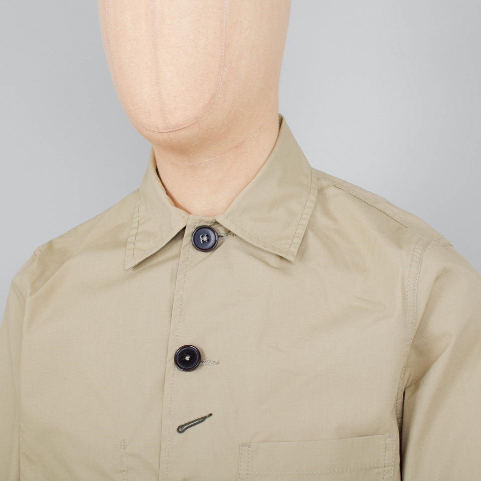 Universal Works Recycled Poly Tech Bakers Chore Jacket  - Sand