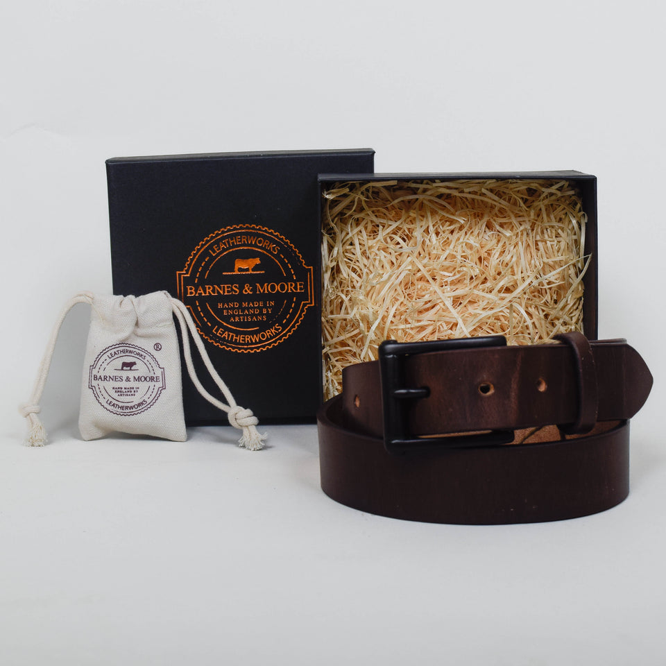 Barnes & Moore Garrison Belt - Oak Bark/Black