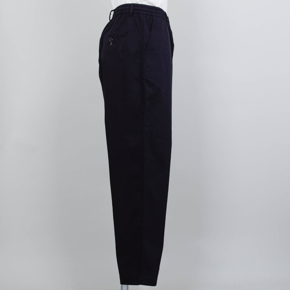 Universal Works Pleated Track Pant Twill - Black