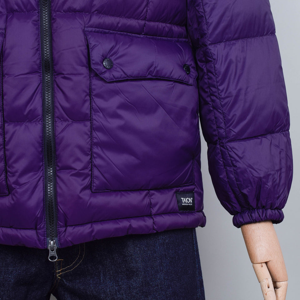 Taion Volume Hood Down Jacket 106 - D.Purple