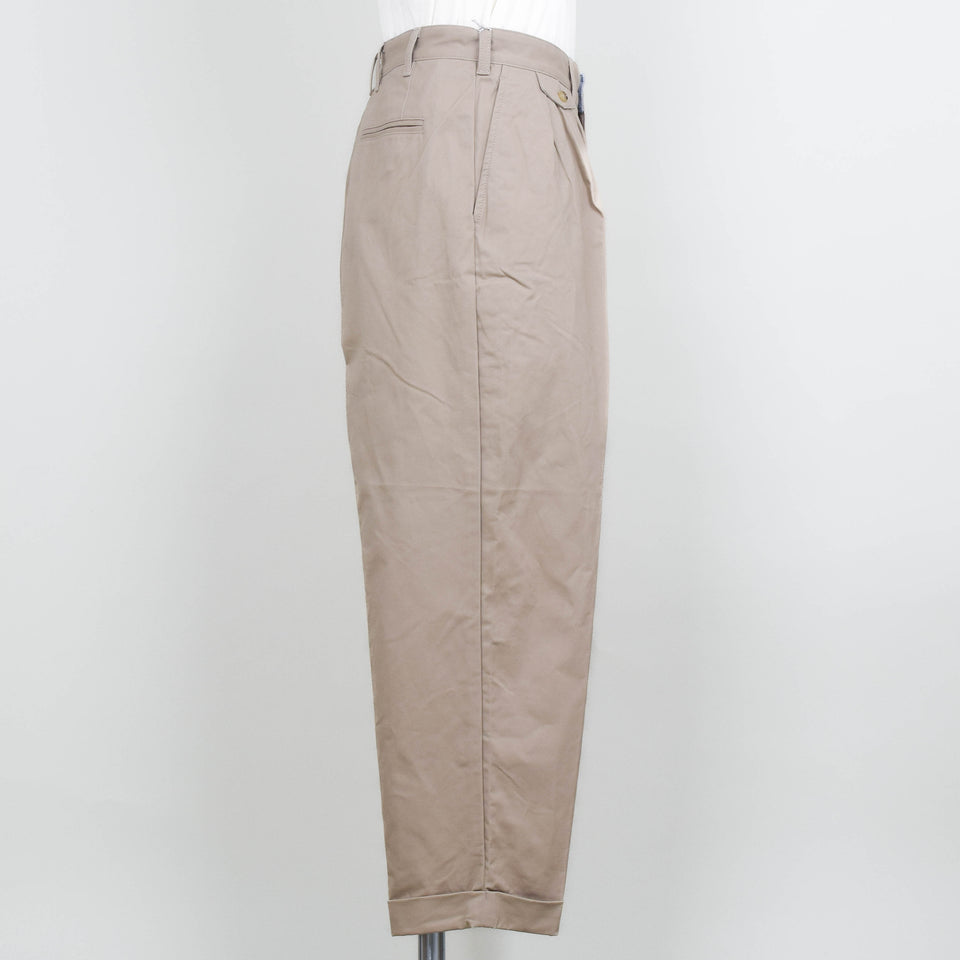 Beams Plus 2 Pleats Twill - Khaki