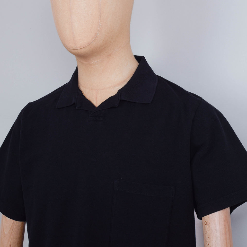 Universal Works Vacation Polo Piquet - Black