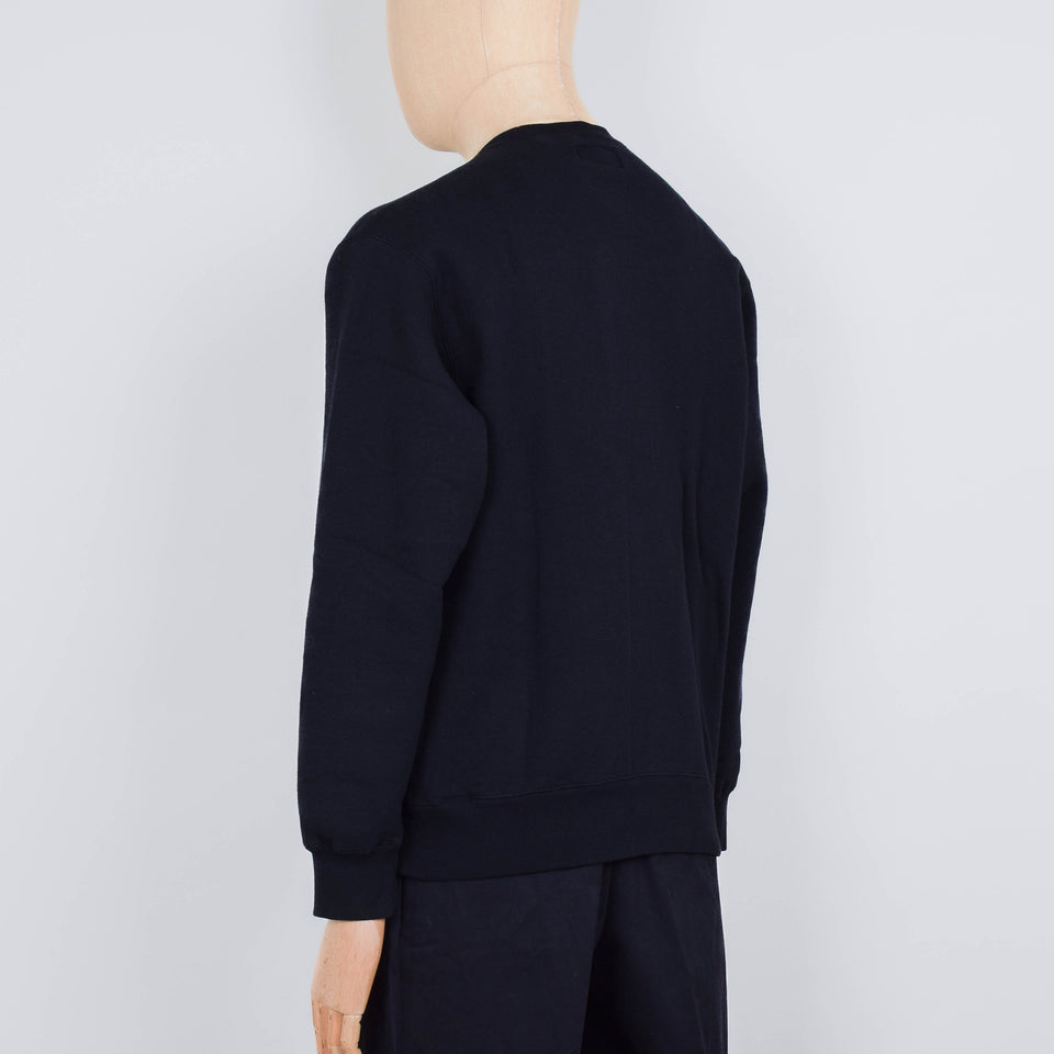 Beams Plus Sweat Crew Raised Back - Black
