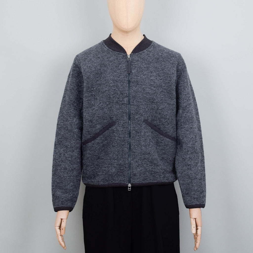 Universal Works Wool Fleece Zip Bomber Jacket - Grey – Liquor Store