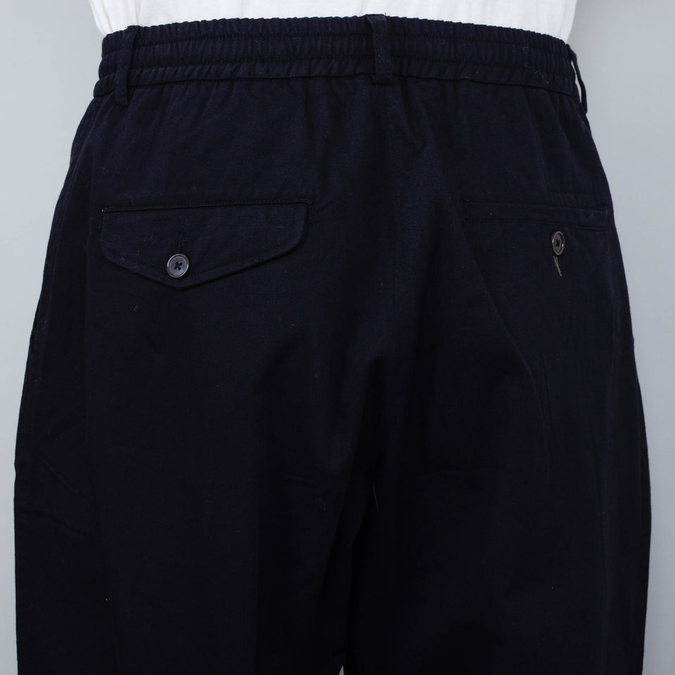 Universal Works Pleated Track Pant Twill - Black