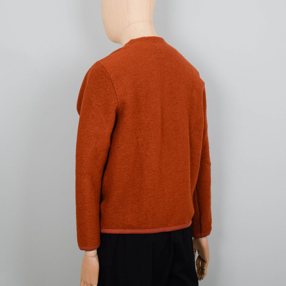 Universal Works Wool Fleece Cardigan - Orange