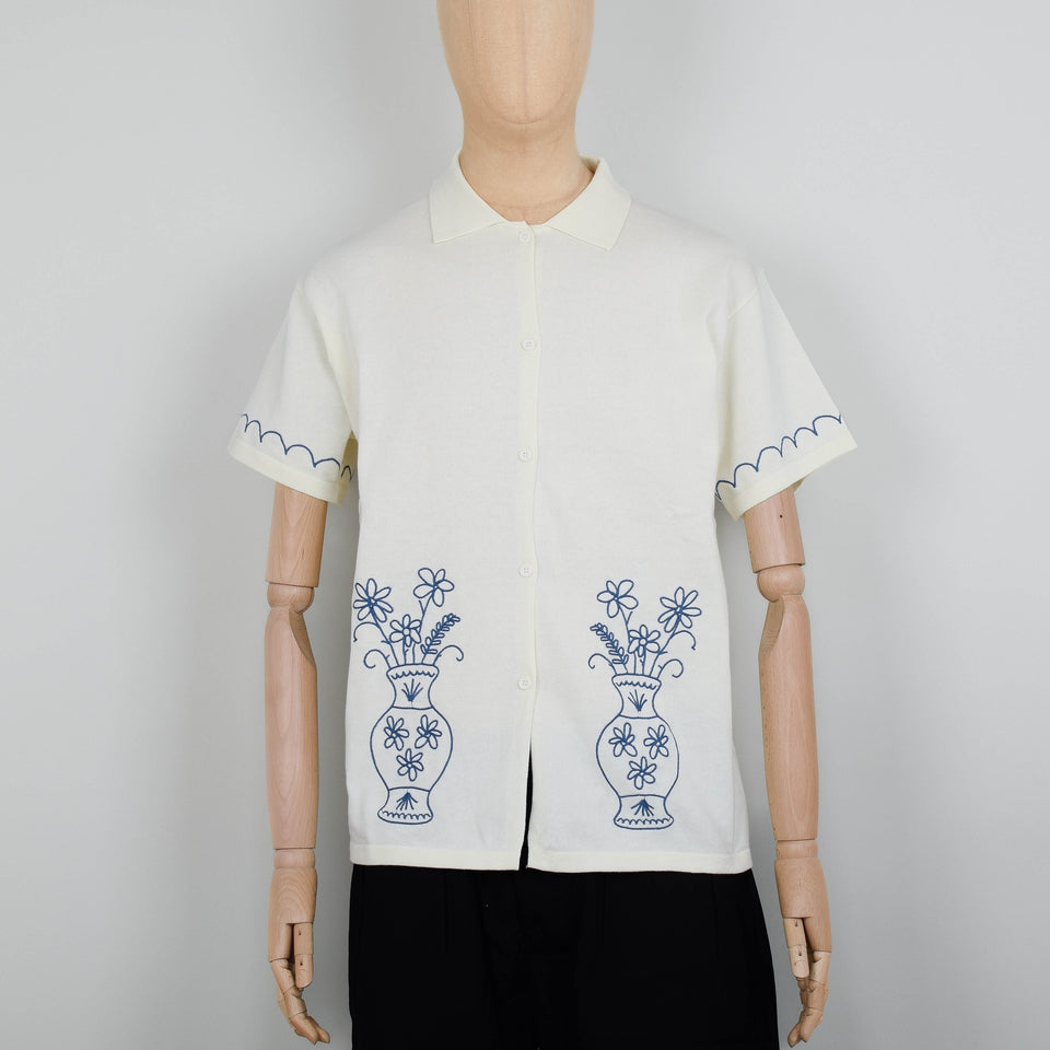 Service Works Knitted Vase Shirt S/S - Off White