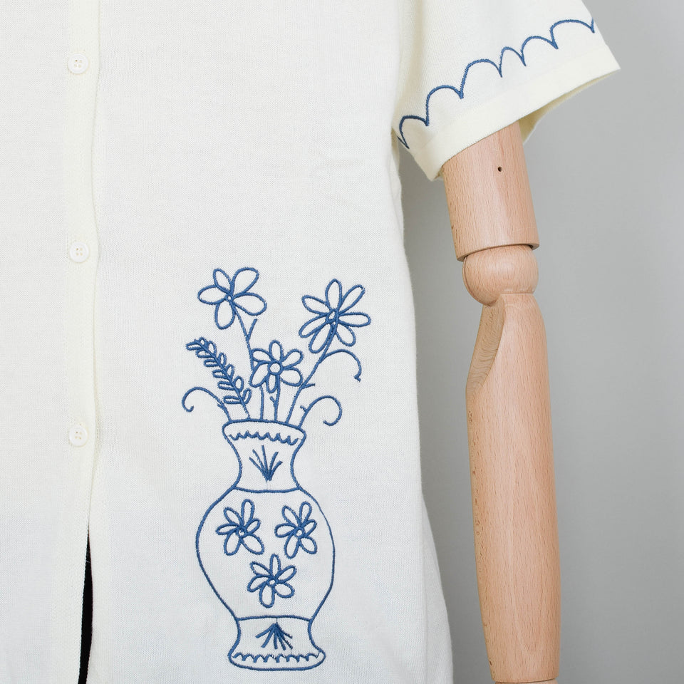 Service Works Knitted Vase Shirt S/S - Off White