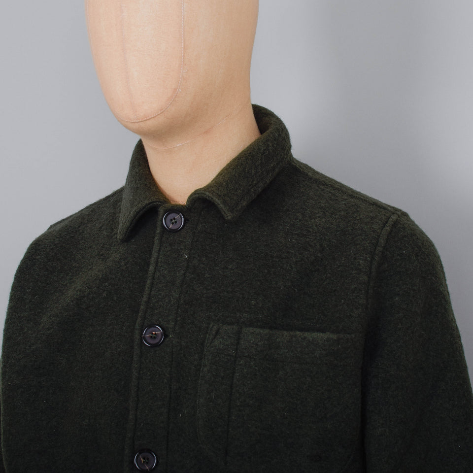 Universal Works Wool Fleece Field Jacket - Olive