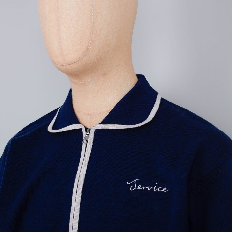 Service Works Knitted Script Shirt L/S - Navy