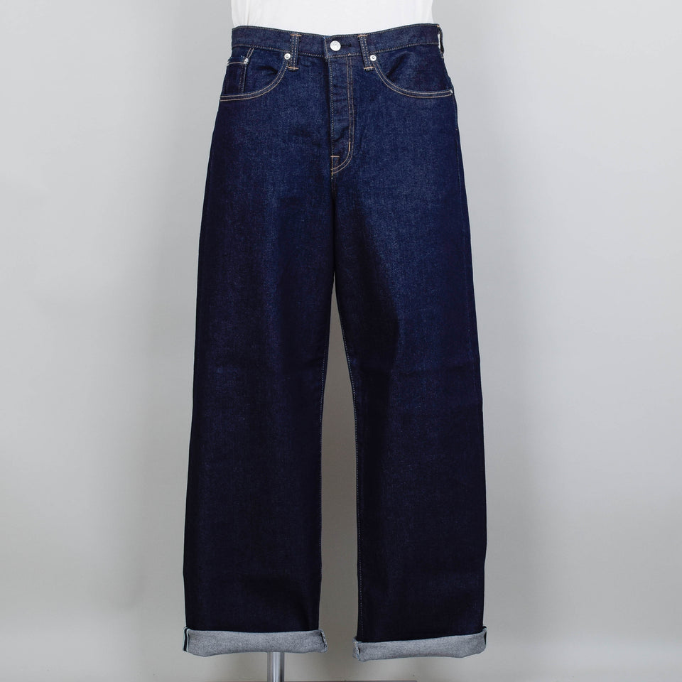 Edwin Wide Pant Kaihara - Blue Stretch Denim, Green x White Selvage