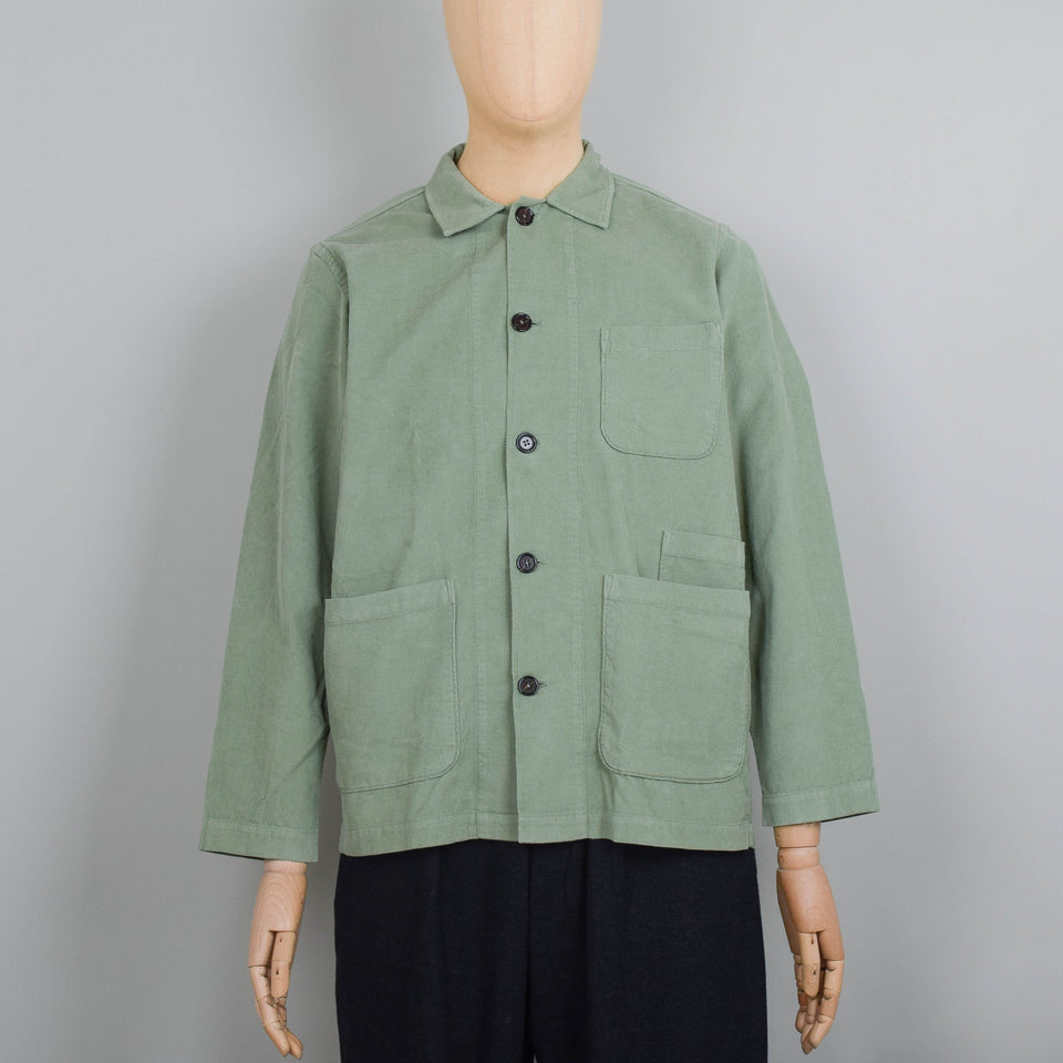 Universal Works Bakers Overshirt Fine Cord - Light Olive