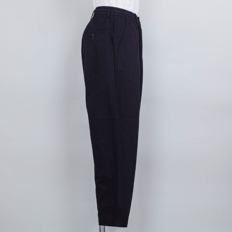 Universal Works Pleated Track Pant Twill - Black