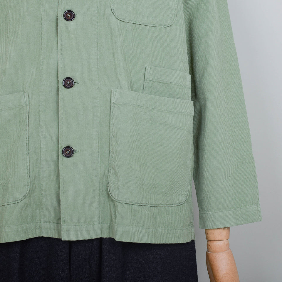 Universal Works Bakers Overshirt Fine Cord - Light Olive