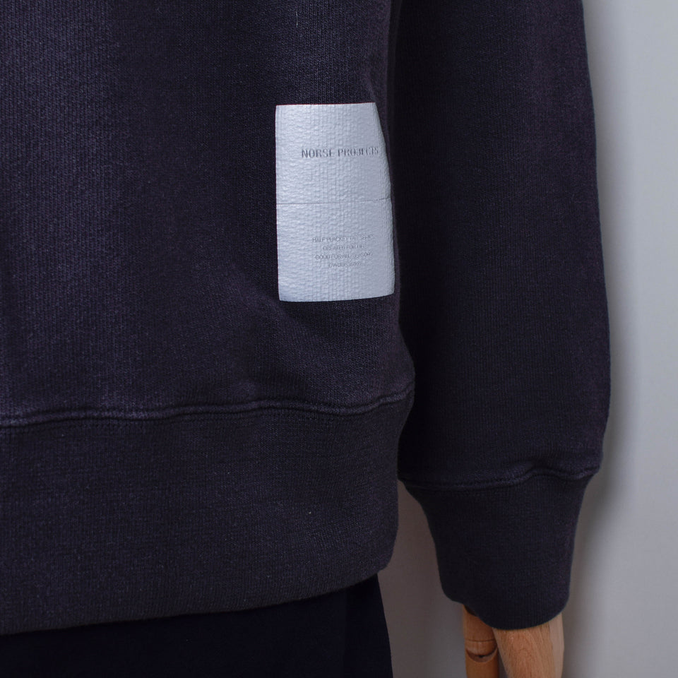 Norse Projects Fraser Relaxed Loopback Tab Series L/S Polo- Battleship Grey