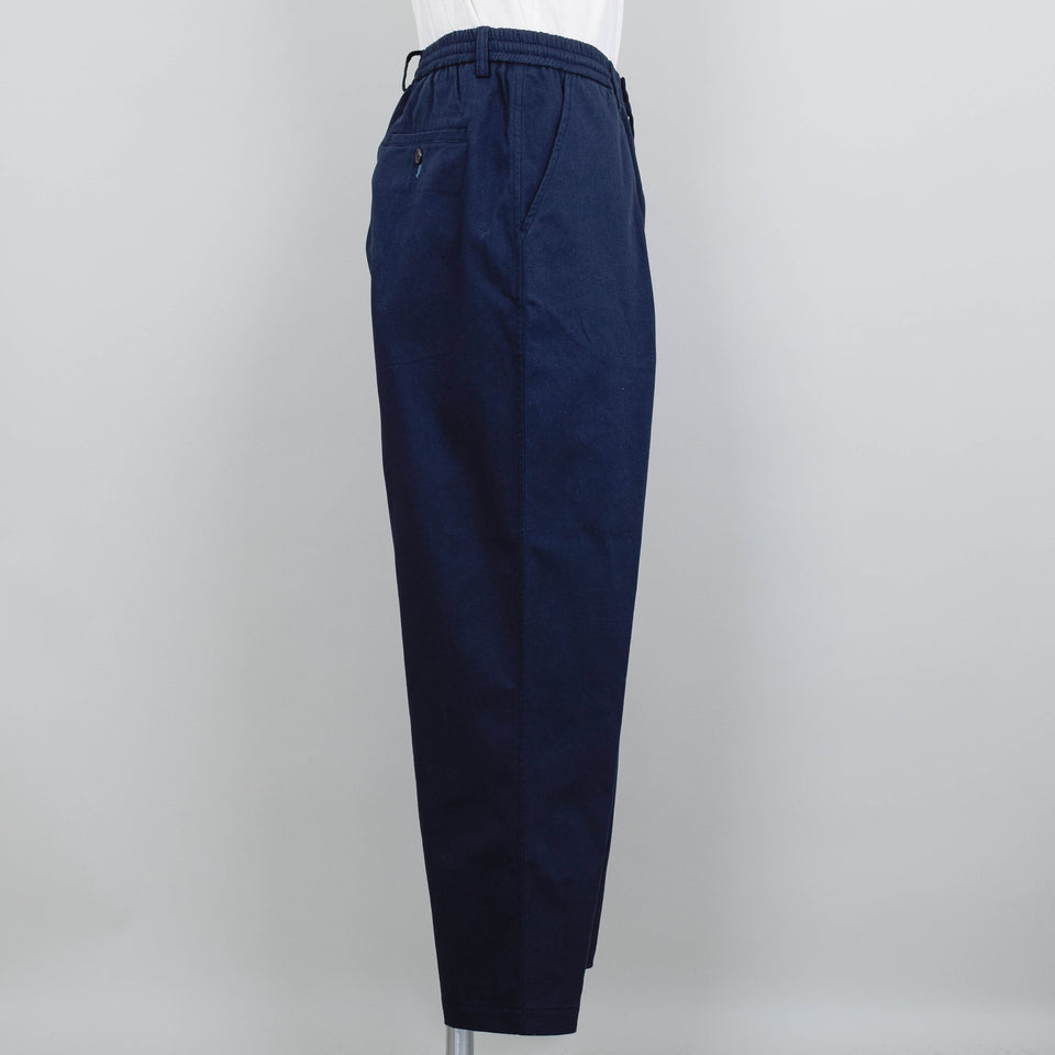 Universal Works Pleated Track Pant Twill - Navy