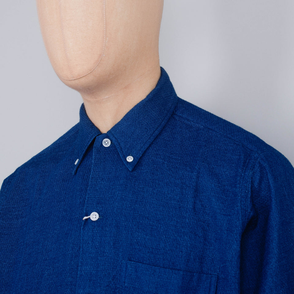 Beams Plus Open B.D. Indigo Panama Double Gauze - Blue