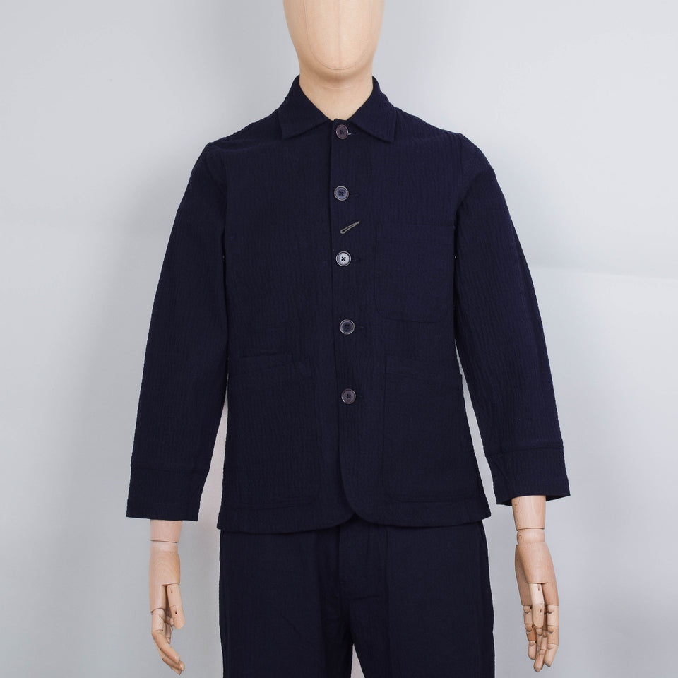 Universal Works Original Bakers Jacket Ospina Cotton - Dark Navy